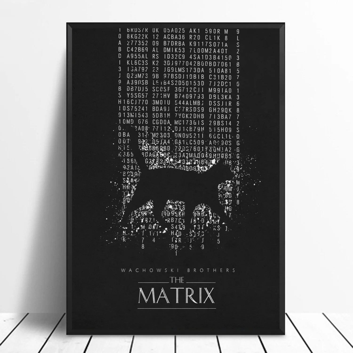 Классический кинопостер Matrix черно белый Шелковый тканевый плакат для домашнего