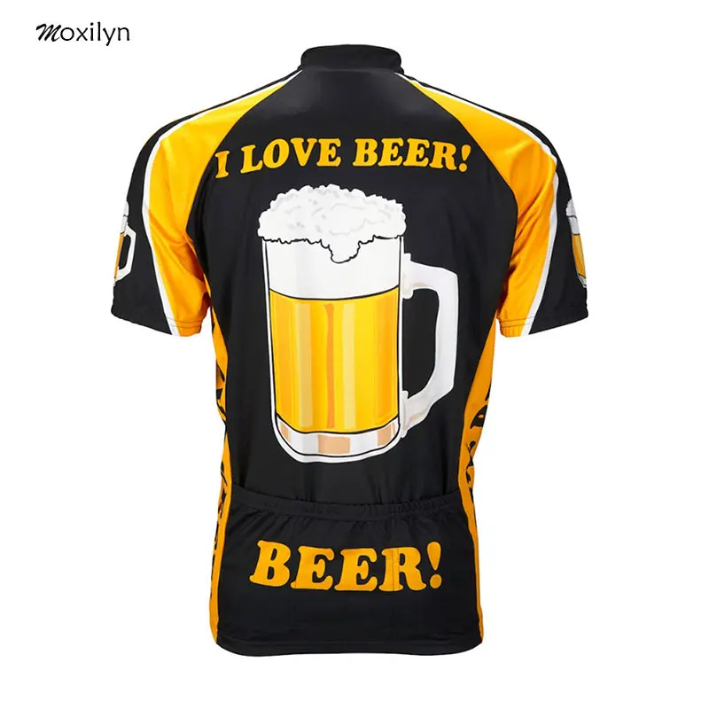 Moxilyn, мужские майки для велоспорта, облегающий костюм, одежда для велоспорта, горный велосипед, MTB, дышащий, впитывающий пот, быстросохнущий, I Love Beer