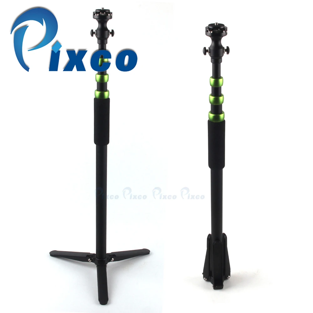 

Pixco Photography accessories professional unipod Monopod Leg retractable feet and 1/4' Tripod Head With Quick Release Plate