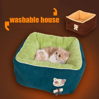 

Soft warm dog pet sofa Bed House for small dog Fleece indoor Dog cave bed mat cushion small cat sleeping bag house nest