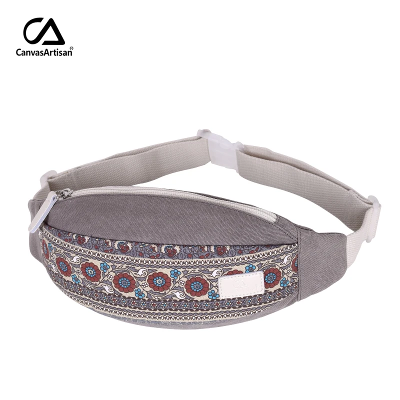 Canvasartisan Brand New Women's Waist Pack Canvas bags Multi-functional Waist Bag Retro Style Leisure Crossbody Shoulder Bag