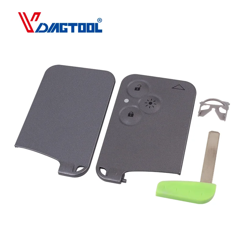 

Vdiagtool For Renault Smart Key Card 3 Button Replacement Cover Case Keyless Fob Remote Car Key Shell for Renault Laguna Espace