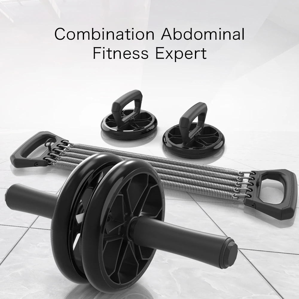 DMAR 3 in 1 Abdominal Wheel Roller Arm Trainer Push Ups Fitness Equipment Gym Home Exercies Ab Roller Belly Core Trainer