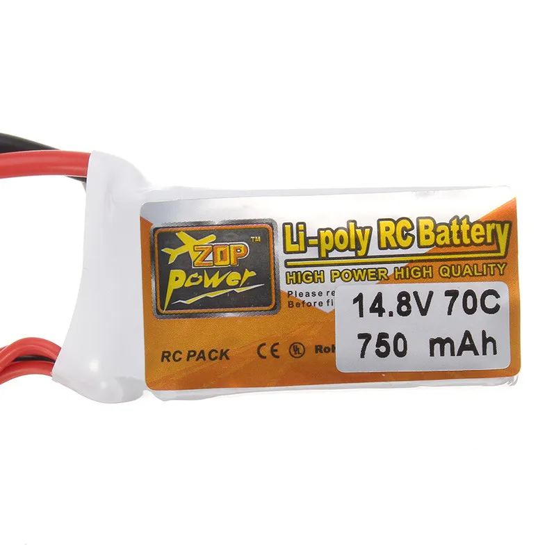 

New Arrival ZOP Power 14.8V 750mAh 4S 70C Lipo Battery XT30 Plug For RC Drones Quadcopter Spare Parts