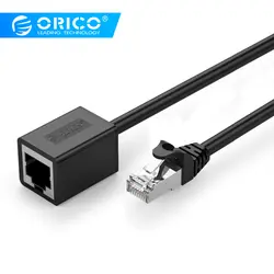 ORICO RJ45 Cat 6 усилитель локальной сети кабель Rj45 Cat6 локальной сети Ethernet кабель мужчин и женщин адаптер для портативных ПК 1 м 2 м