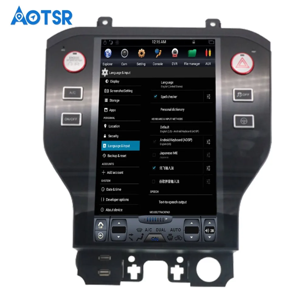 Flash Deal 4 core quad CPU Android Tesla style Car No DVD Player GPS Navigation For Ford Mustang 2015 2016 2017 stereo headunit multimedia 5