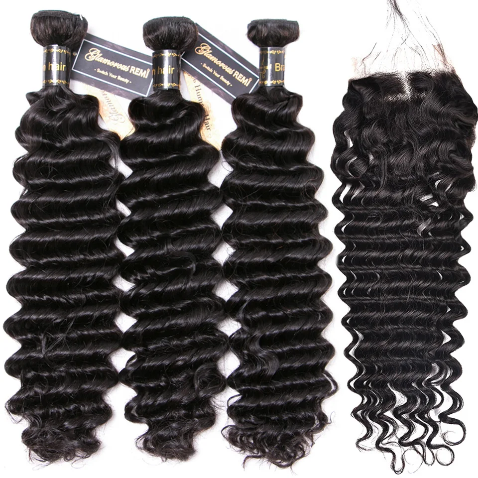 100% human hair extenison deep curly for black women  (2)