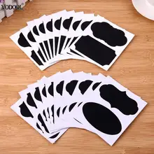 9X5 см 20 комплектов/40 шт наклейки в виде меловой доски стикер ПЭТ Съемная цена баночка бирка наклейка канцелярские наклейки s контейнер для сообщений памятки знаки