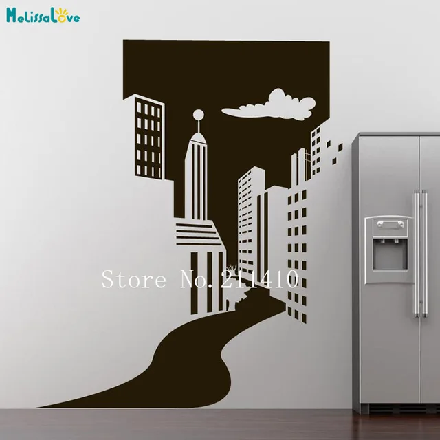 Cool Wall Sticker City Doorway Wallpaper Home Decor For Cool Wall Sticker City Doorway Wallpaper Home Decor For Living Room Bedroom Self Adhesive