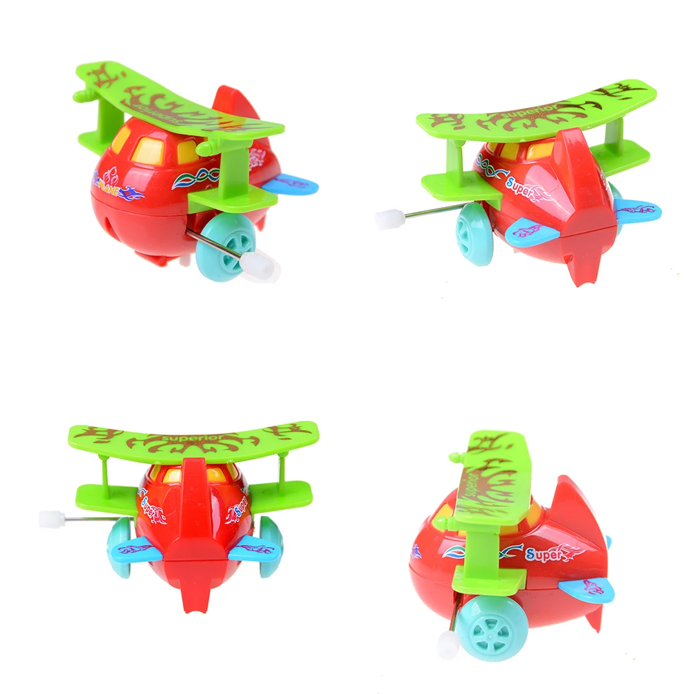 Hot 1Pc Kids Airplane Model Lovely Plastic Wind up Toy Fashion Classic