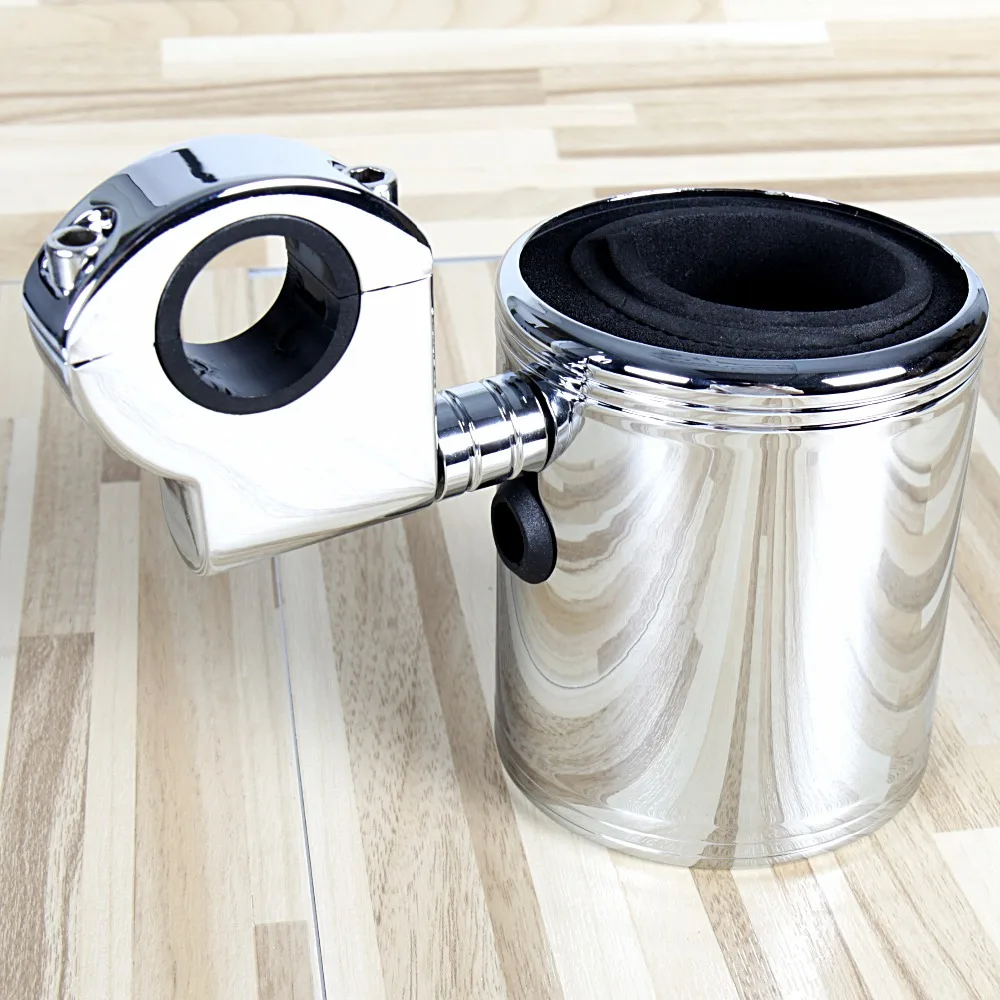 Goedkoop Chrome Verstelbare Bekerhouder Voor Harley Touring Straat Glide ATV Universale Motorfiets FLH T FLHX