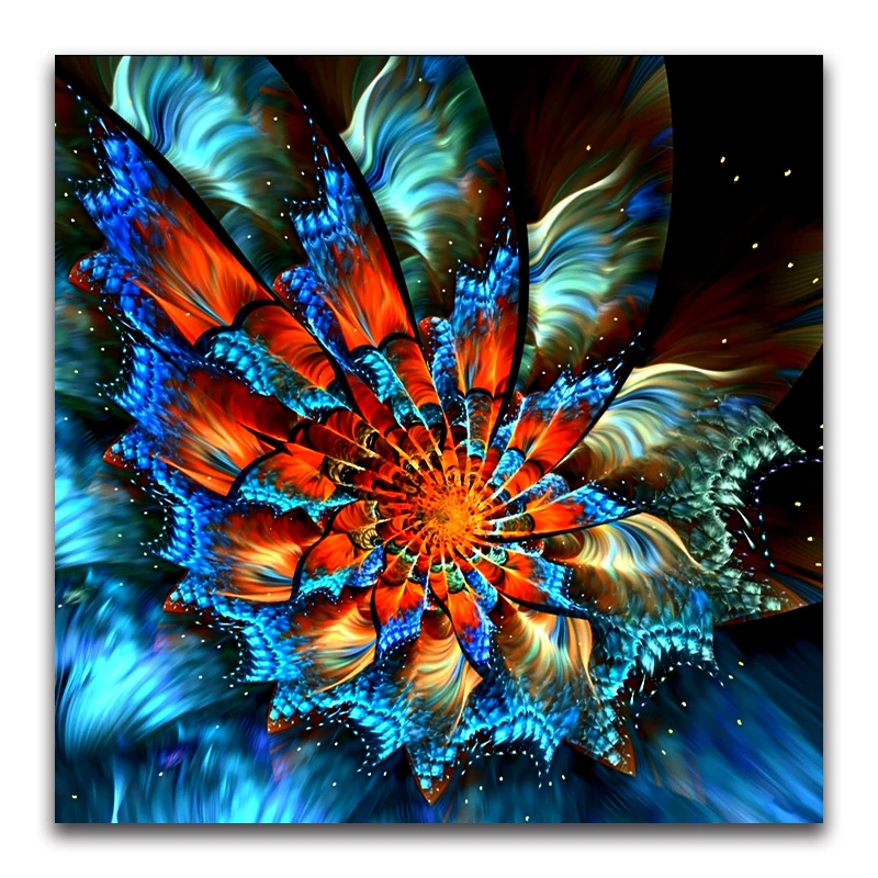 5D DIY Diamond embroidery fantasy flowers full round Diamond mosaic color mandala Full square Diamond painting Cross stitch art