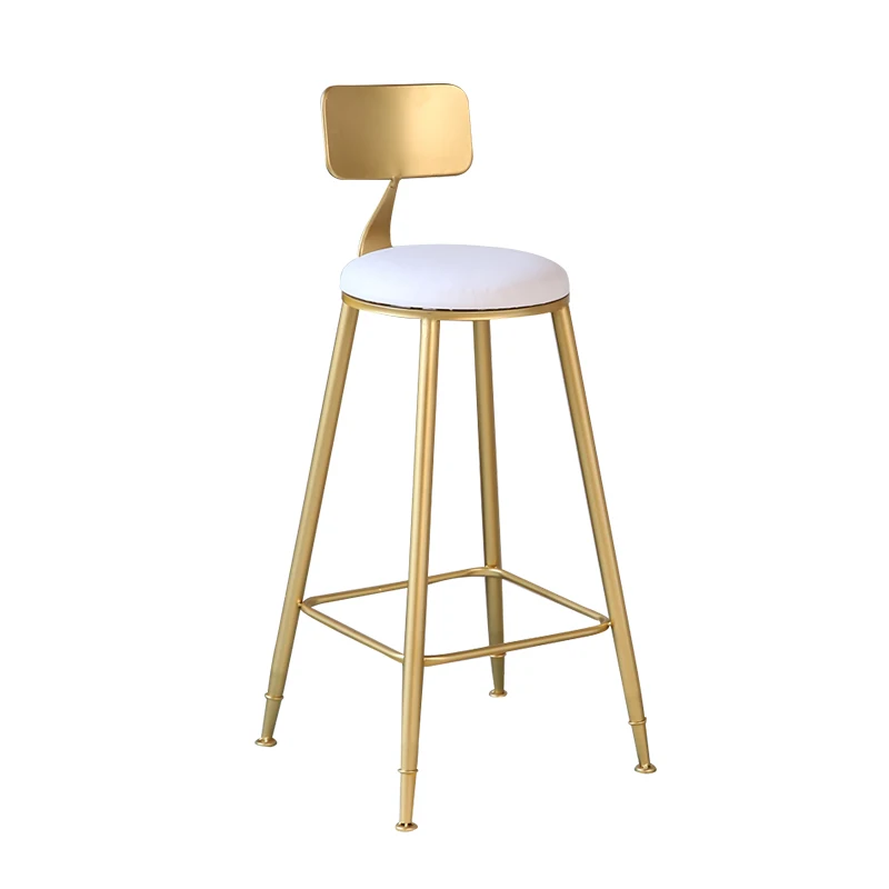 Скандинавский барный стул из кованого железа ins креативный обеденный стул твердый деревянный барный стул ровные цилиндры стул кафе назад высокий стул