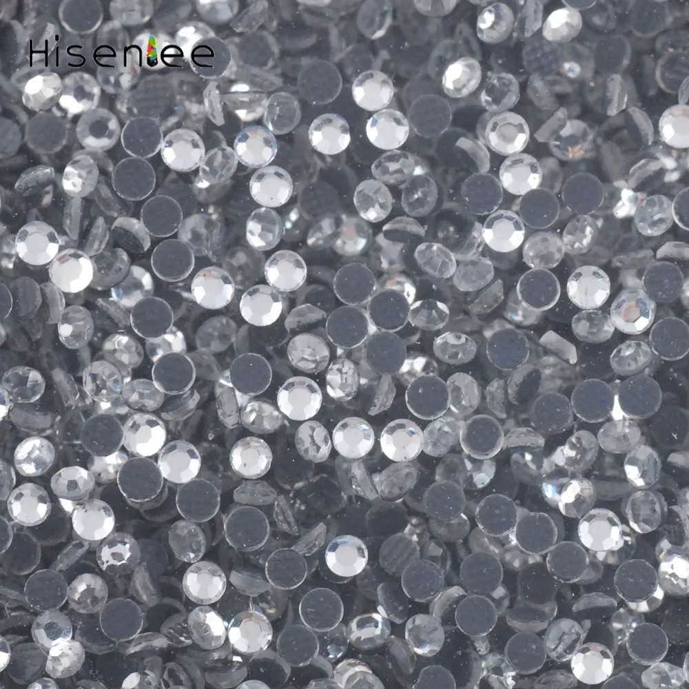 

Hisenlee SS6-SS30 DMC Crystal Clear Hotfix Rhinestones Glass Crystal Flat back Hotfix Stones for Clothing decoration