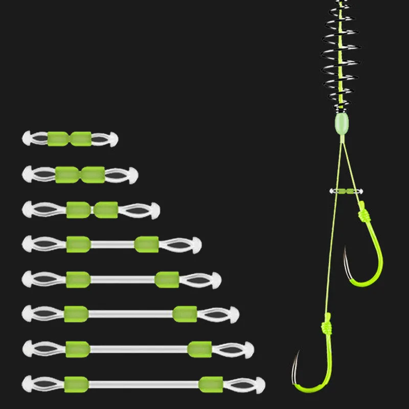 Rompin, 15 шт., двойные крючки, контактор, устройство, леска, космическая бифуркация, восемь типов, космическая бобовая леска, поворотный инструмент для завязывания