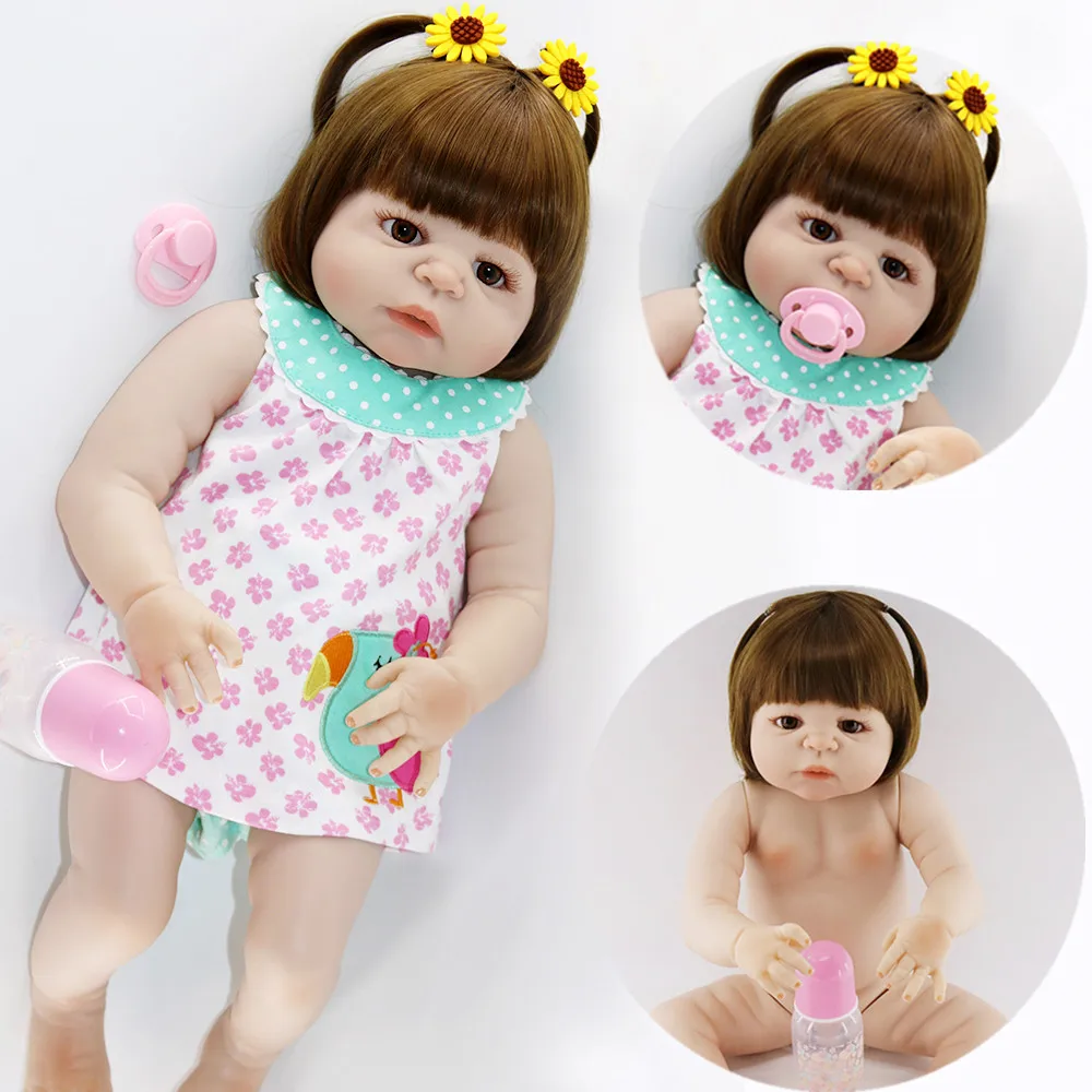 

Lovely Bebes reborn baby dolls 23'57cm full vinyl silicone reborn baby doll toys for children gift real baby doll reborn