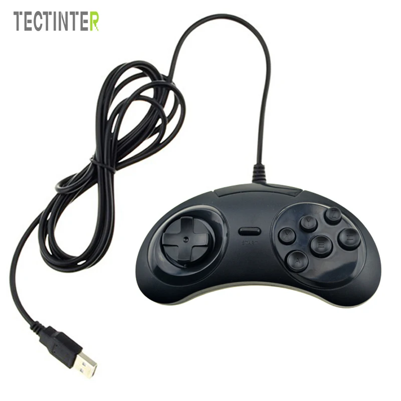 Классический проводной геймпад с 6 кнопками для USB SEGA игровой контроллер джойстик