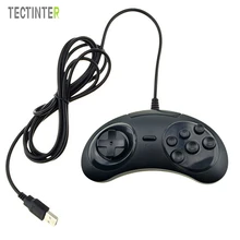 Classic Wired 6 Buttons For SEGA USB Gamepad Game Controller Joypad Genesis/MD2 Y1301/ PC /MAC Mega Drive