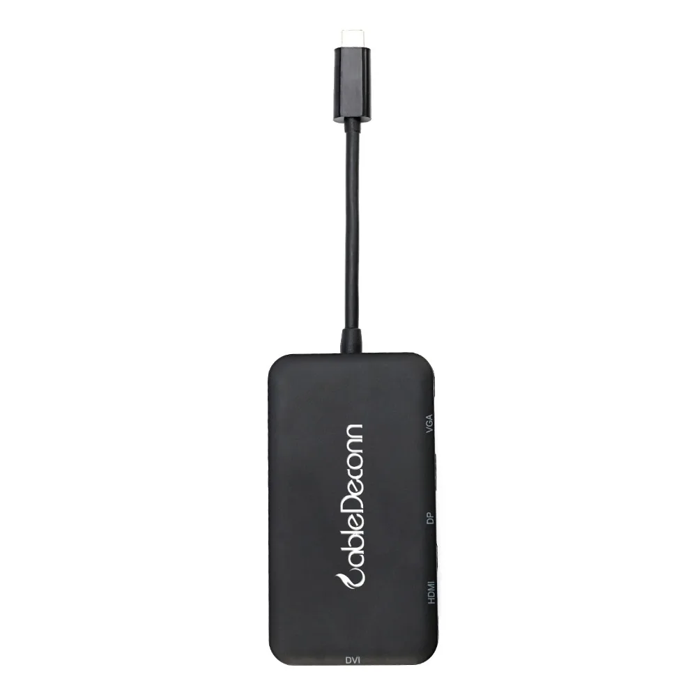 Кабель Thunderbolt 3 Hub USB Type c к HDMI DVI DP 4K VGA 1080P многопортовый кабель адаптер для Macbook Pro 2017
