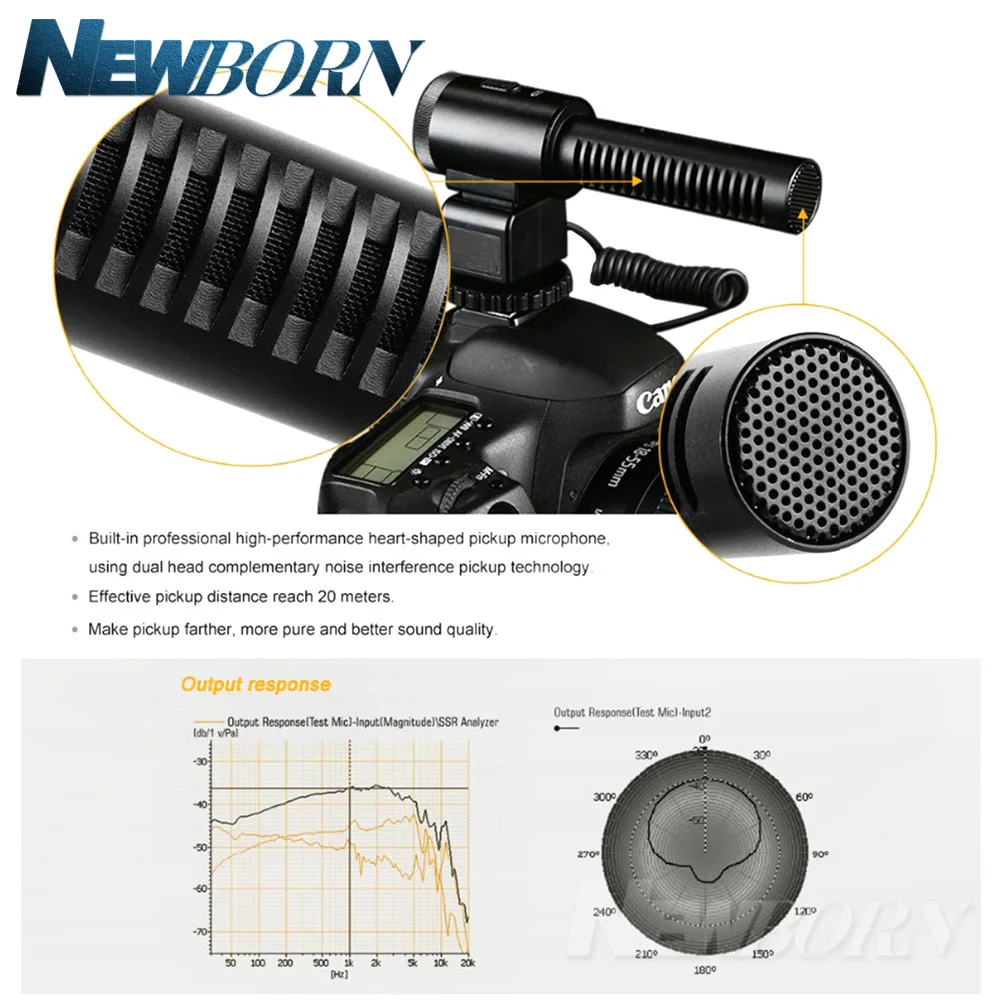 MIC 02 Professional для Nikon D7500 D7200 D5600 D5500 D5300 D3300 D810 D750 D500 D5 D4|Микрофоны| |