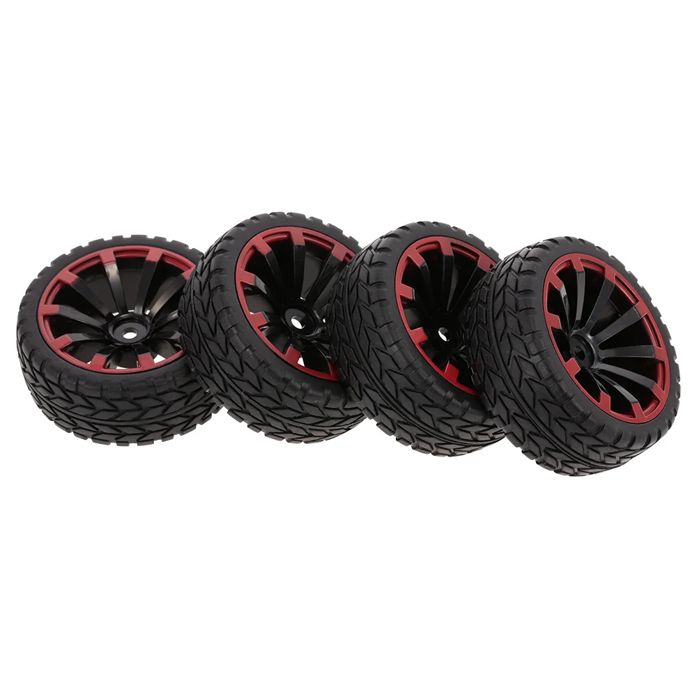 4PCS 110 RC Car Tires Parts On-Road Tyre Rhombus Tread Pattern for RC 110 HSP HPI Redcat RC4WD AXIAL RC Car Truck Accessory (3)