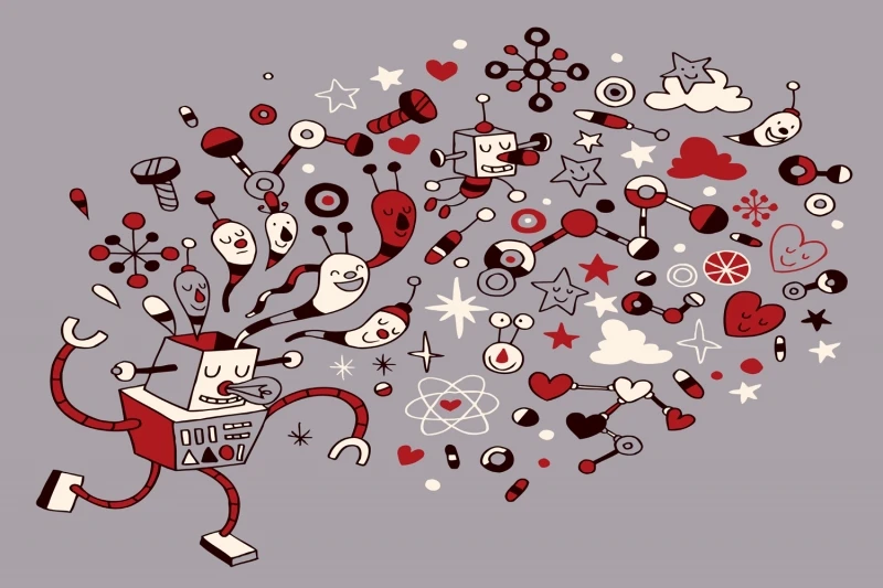 

Mural Dancing Robot Mural wallpaper