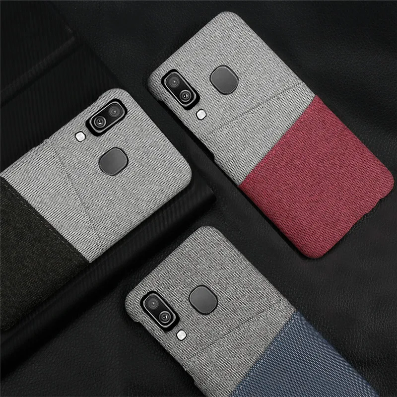 

for Samsung A50 Case Matte Fabric Cloth Textured Shockproof Housing Cover for Samsung Galaxy A10 A20 A30 A40 A50 Card Case