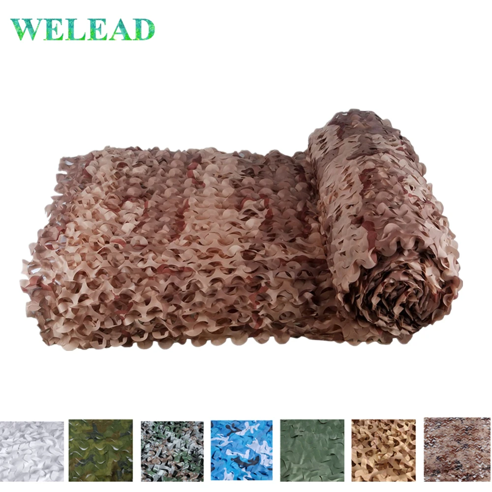 

WELEAD 18 Colors 4x10 Military Camouflage Net Reinforced for Gazebo Sunshade Garden Outdoor Awning Hide Camo Mesh 4*10 10*4 10x4