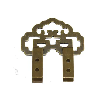 

Vintage Brass Hanging Picture oil Painting Mirror Frame Hooks Hangers With Screws,Chinese Furniture Hardware,48*54mm,8Pcs