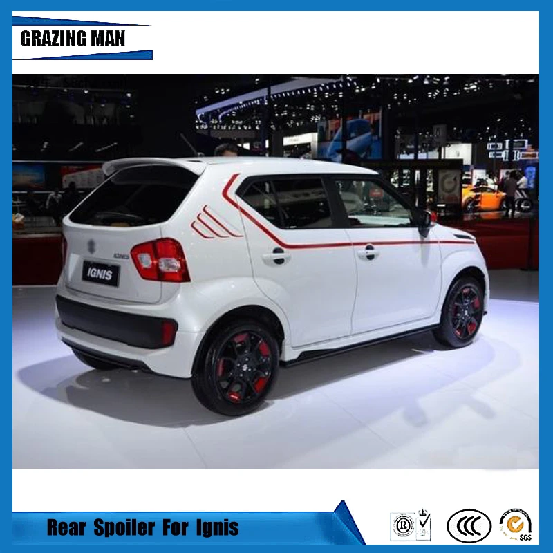 Wowowa ABS Rear Wing Spoiler Boot Wing Spoiler For Suzuki Ignis 2017
