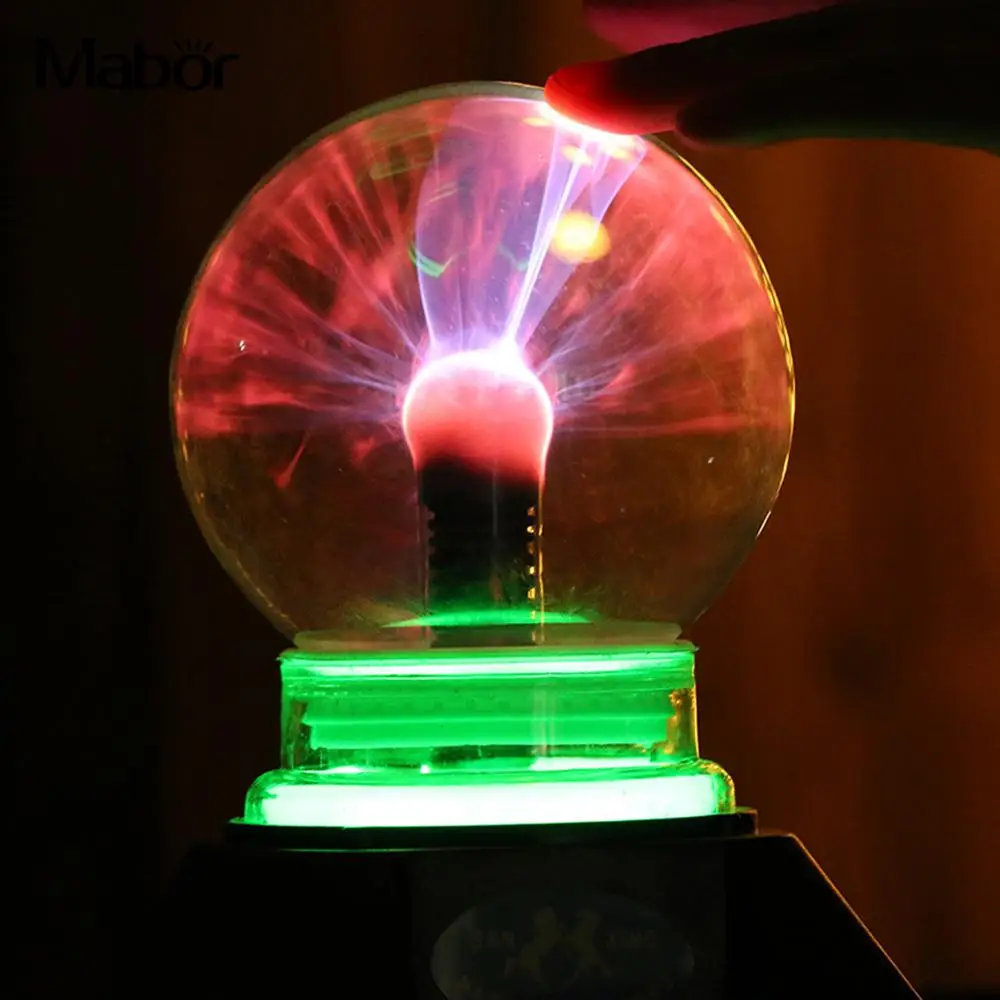 Magic Light Creative Beautiful Strange Plasma Ball 4 Inch Crystal Lightning Sphere Magic Crystal Lamp Magic Crystal Globe