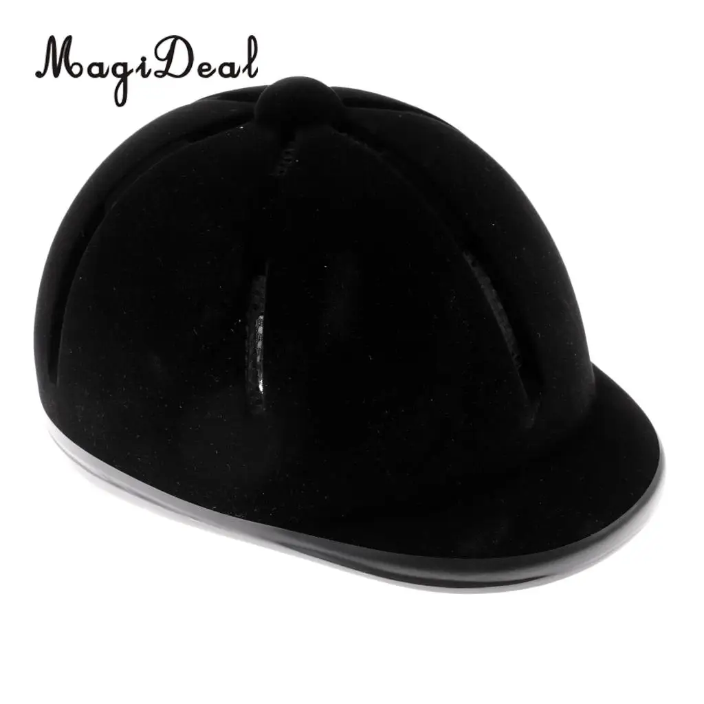 MagiDeal Adjustable Breathable Horse Riding Helmet Safety Velvet Equestrian Helmet for Camping Climbing Boating Rafting Access