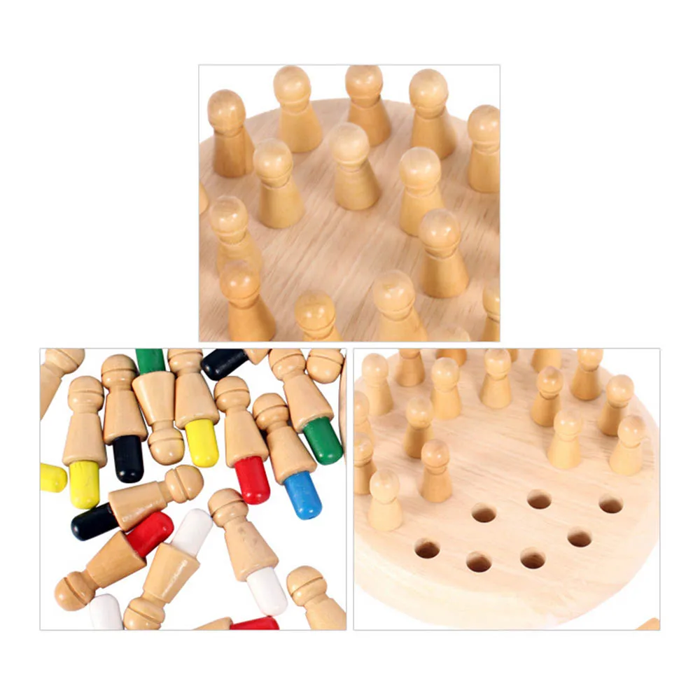 Детская Деревянная шахматная палочка с памятью, настольная игра, красочная ханойская башня, логическая головоломка, детское познавательное образование, игрушки