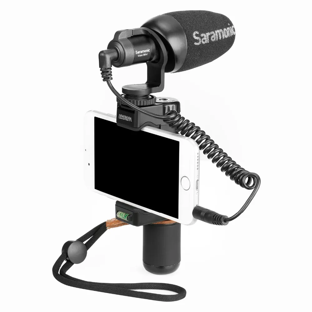 Новый конденсаторный микрофон Saramonic Vmic Mini Shotgun с кабелем TRS и TRRS для iPhone 8 plus 7 Android