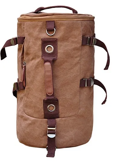 Высокое качество, продвижение, модные дизайнерские винтажные холщовые большие размеры, мужские дорожные сумки, багажные Рюкзаки# M30056 - Цвет: brown