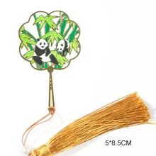 Горячая Металлическая Закладка веер в форме панды маленькие портативные шикарные закладки для подарков BUS66