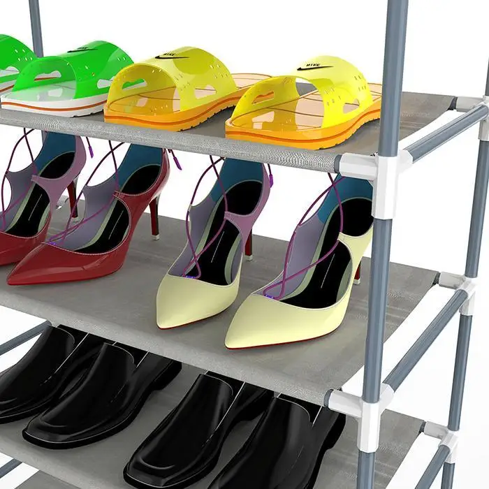 10 ярусов держатели для обуви Полка для хранения домашний шкаф стенд органайзер для спальни прочный быстро собирающийся офисная обувь Поддержка обувной коробки