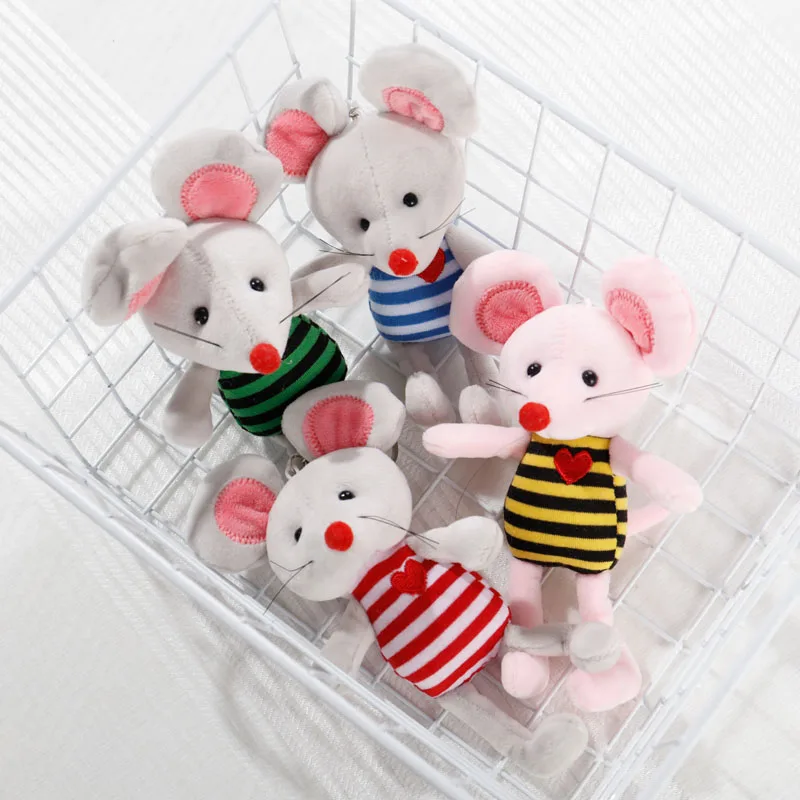 

Keychain Keyring Key Holder Porte Clef Pendant Backpack Purse Accessary Bag Charm Plush Mouse Toy For Kids From 0 to 3 Years