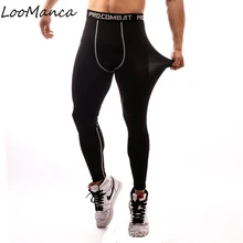 Компрессионные спортивные обтягивающие штаны для бега новые высокоэластичные спортивные штаны эластичные быстросохнущие мужские леггинсы для фитнеса плюс размер