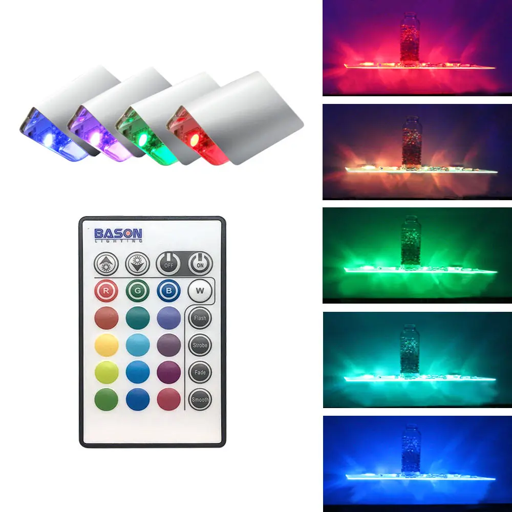 Rgb Led Gl Edge Lighting Kit 4pcs Shelf Lights Ir Rgb Led Gl Edge Lighting Kit 4pcs Shelf Lights Ir Remote Controller For Book Decorative In Bar From