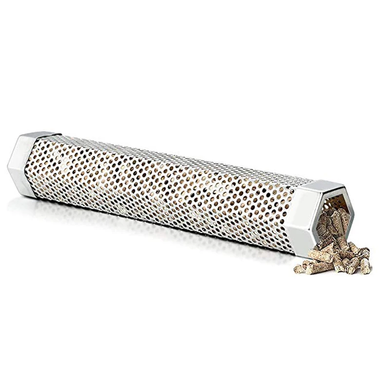 

Stainless Steel Pellet Smoking Tube 5 Hours of Billowing Smoke Kitchen Outdoor Cooking BBQ Tools Accessories Smoke Generator