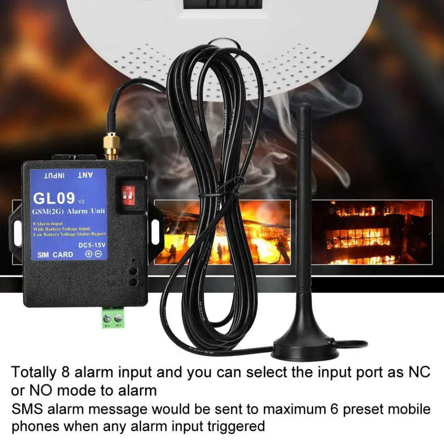 GL09 8 канальный батарейный контроль приложение GSM сигнализация s SMS оповещение охранная система