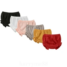 Трусики-шаровары из полипропилена однотонные милые детские шорты для маленьких мальчиков и девочек