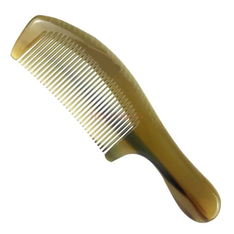 authentic-natural-white-yak-horn-comb-thickening-hair-care-without-static-massage-combs-mother's-day-gift-for-female-hairbrush