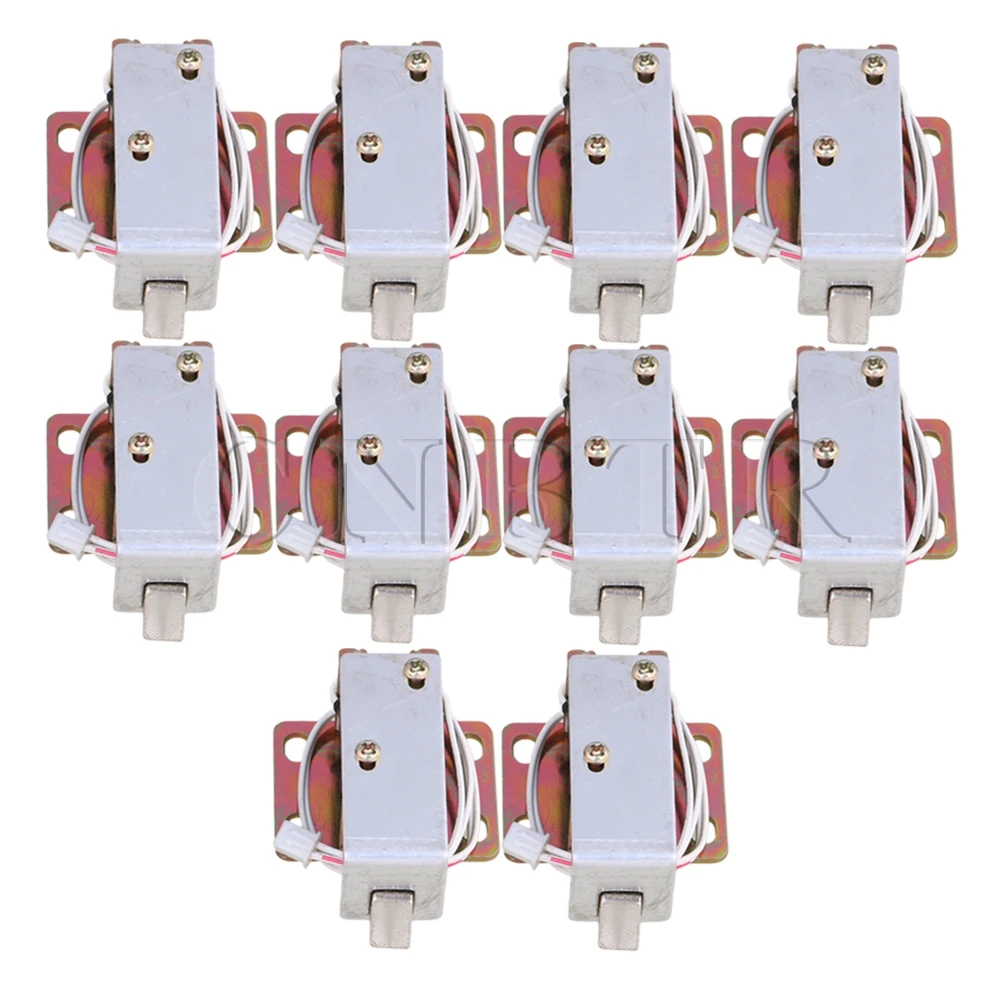 

CNBTR Cabinet Door Electric Lock Assembly Solenoid DC6V 0.35-0.476A TFS-A11 Square Bevel Latch Pavk of 10