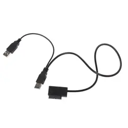 USB 2,0 до 7 6 13Pin Slimline SATA Кабель-адаптер внешнего Мощность для ноутбука Mini CD-ROM DVD-ROM конвертер