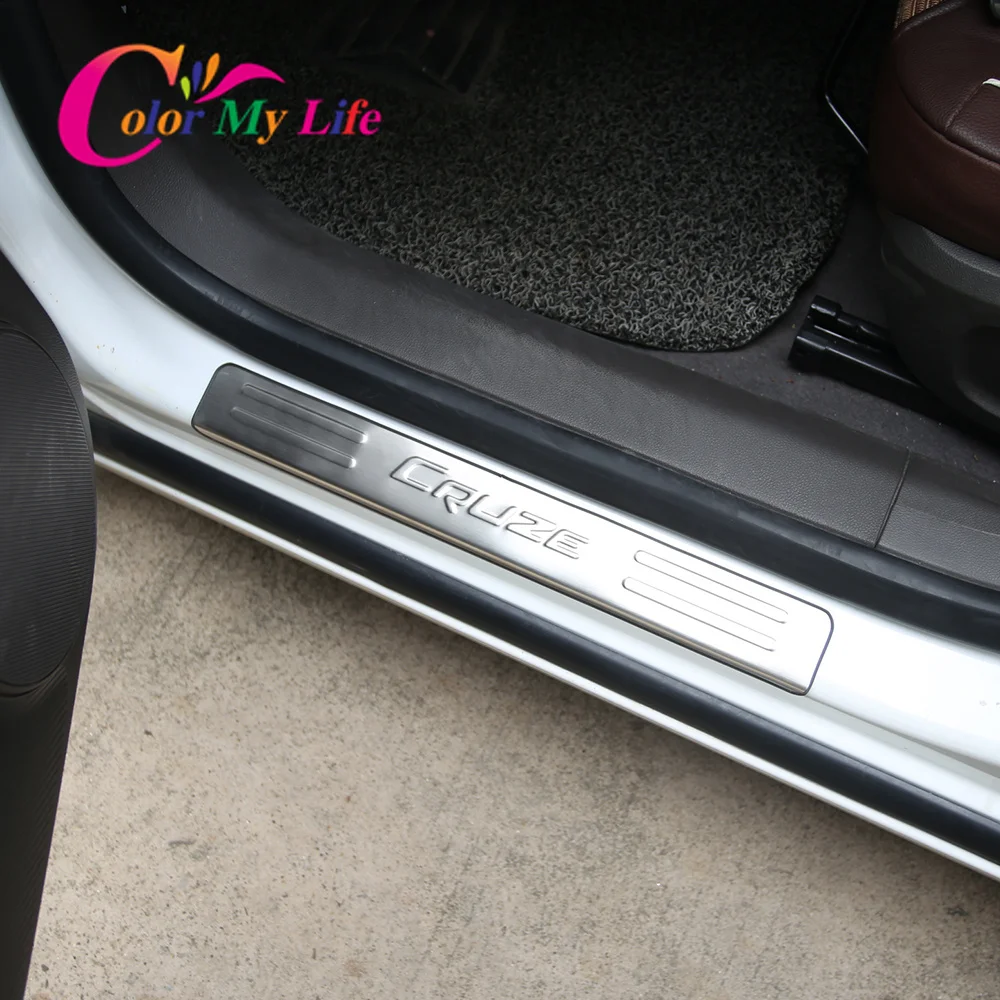 Cena Listwa ochronna progowa samochodu dla Cruze stal nierdzewna drzwi samochodu chroń listwa progowa s dla chevroleta Chevry Cruze Sedan Hatchback 2009 2015