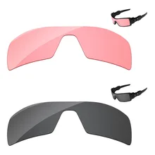 Черный и хрустальный розовый 2 шт замена линз для масла Rig Солнцезащитные очки Рамка UVA и UVB Защита