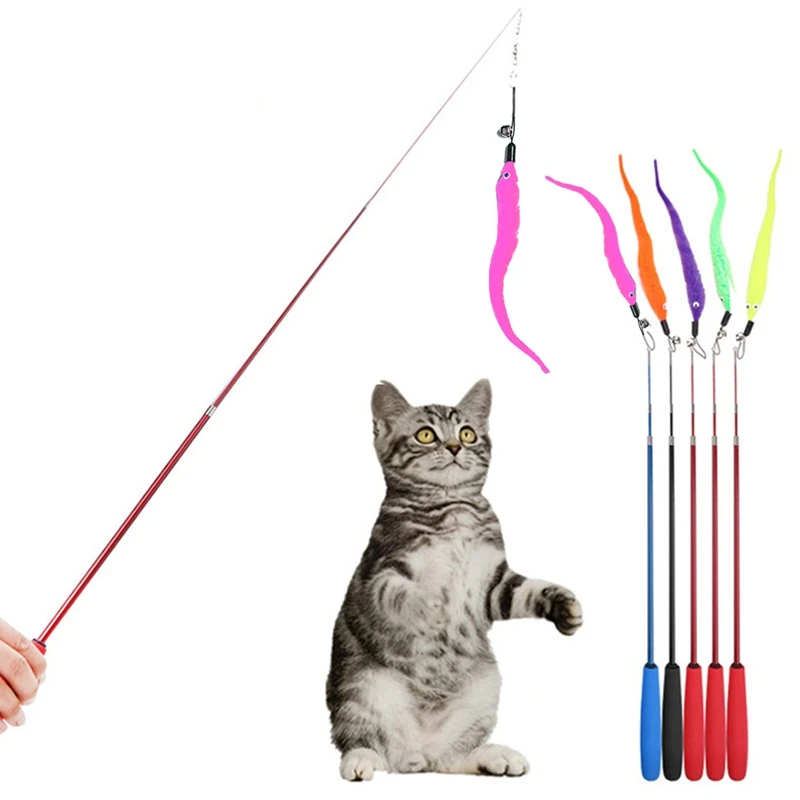 

1Pcs Cat Toy Plush Replacement Kitten Pet Dog Teaser Funny Play Interactive Feather