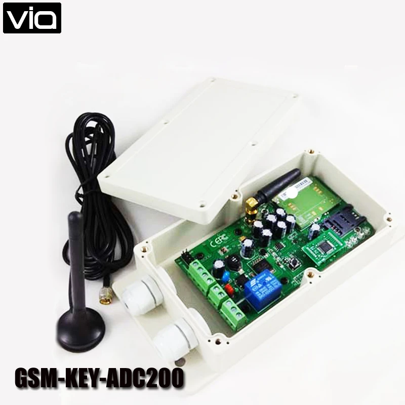 

VIA GSM-KEY-ADC200 Free Shipping Garage Remote Access Controller QUADBand Design for Door Opener